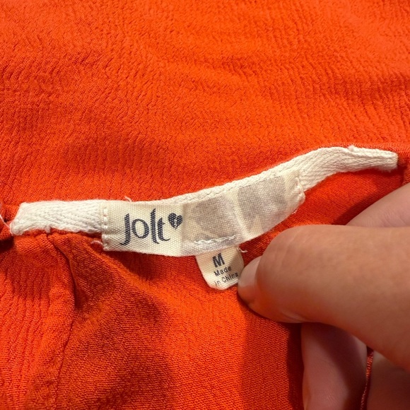 Jolt Vibrant Orange Lace Tank Top - Picture 3 of 3